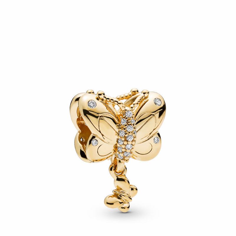 Pandora Australia Shine™ Decorative Butterfly Charm - 18ct Gold Plated | VDXYNJ514